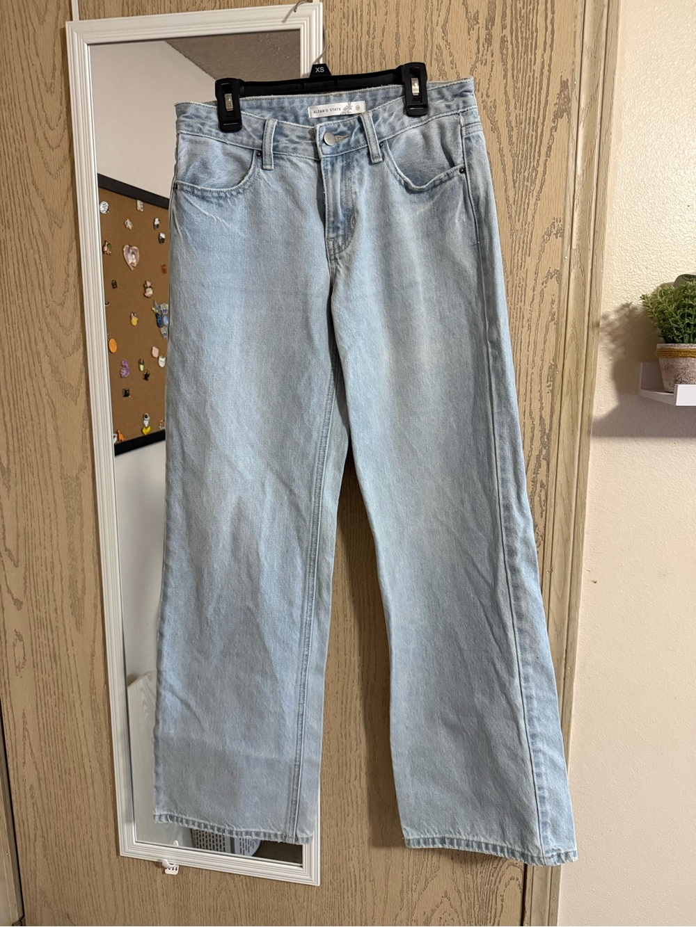 Altar’d State Light Washed, Low Rise Denim Jeans | Wide Leg